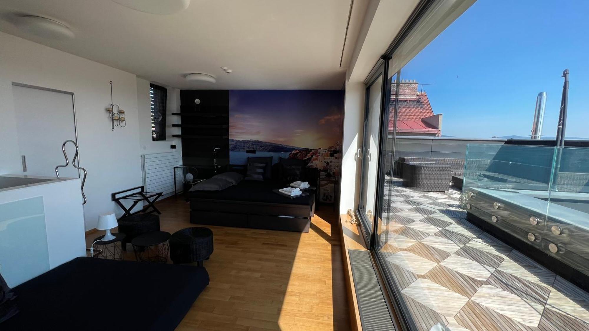 Apartman Se Saunou A Terasou S Vyhledem Na برنو المظهر الخارجي الصورة
